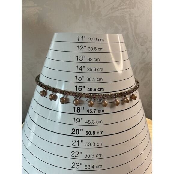 Vintage Pink Rhinestone & Faux Pearl Necklace With Silver Chain Lobster Clasp - Picture 2 of 5